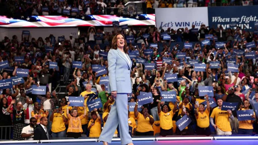 Kamala Harris se sube a la ola de entusiasmo por su candidatura en el estado clave de Georgia