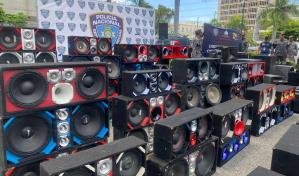 Policía Nacional incauta 118 equipos de sonido en el Distrito Nacional