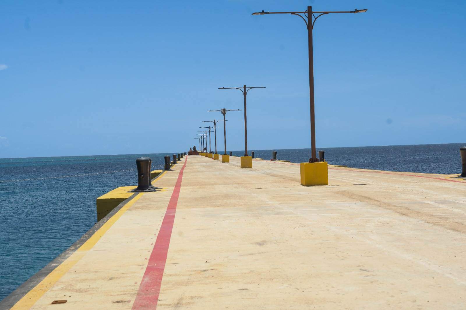 Parte de la obra en Pedernales. 