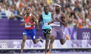 Con su cabello rosado, Ogando llama la atención dentro y fuera de las pistas de atletismo
