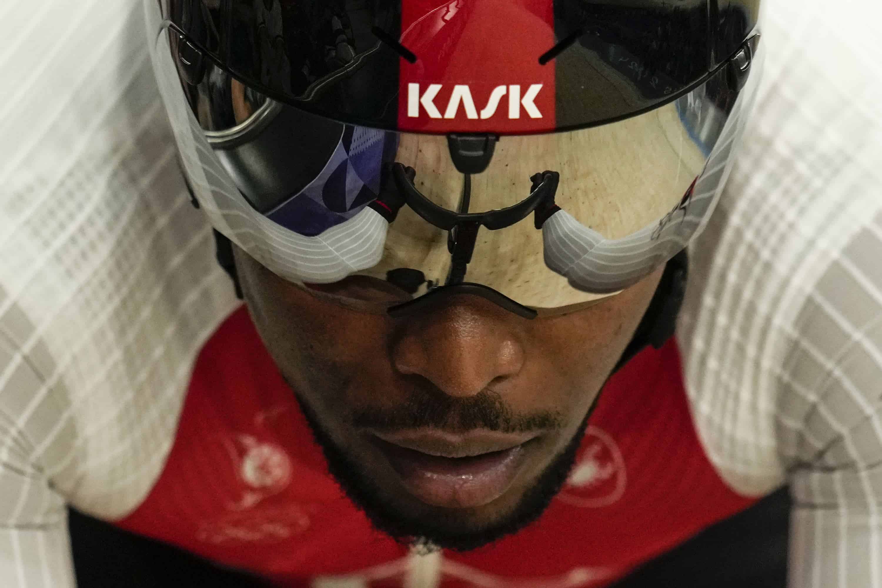 Nicholas Paul de Trinidad y Tobago compite durante la prueba de velocidad masculina en los Juegos Olímpicos de verano, el miércoles 7 de agosto de 2024, en París, Francia.