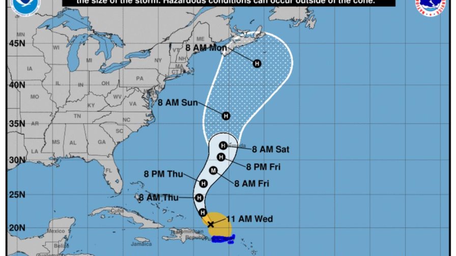 Ernesto se convierte en huracán al norte de Puerto Rico y genera oleaje anormal en RD