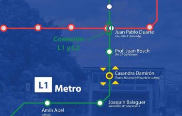 Estación Casandra Damirón estará fuera de servicio durante los actos de toma de posesión de Abinader