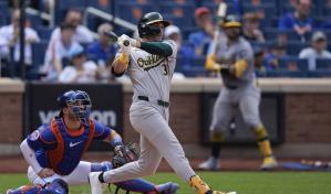 Bleday y Langeliers lideran remontada de los Atl&eacute;ticos para vencer 7-6 a los Mets