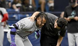 Ketel Marte de los D-Backs sufre esguince de tobillo en derrota en Tampa Bay