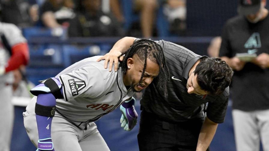 Ketel Marte de los D-Backs sufre esguince de tobillo en derrota en Tampa Bay