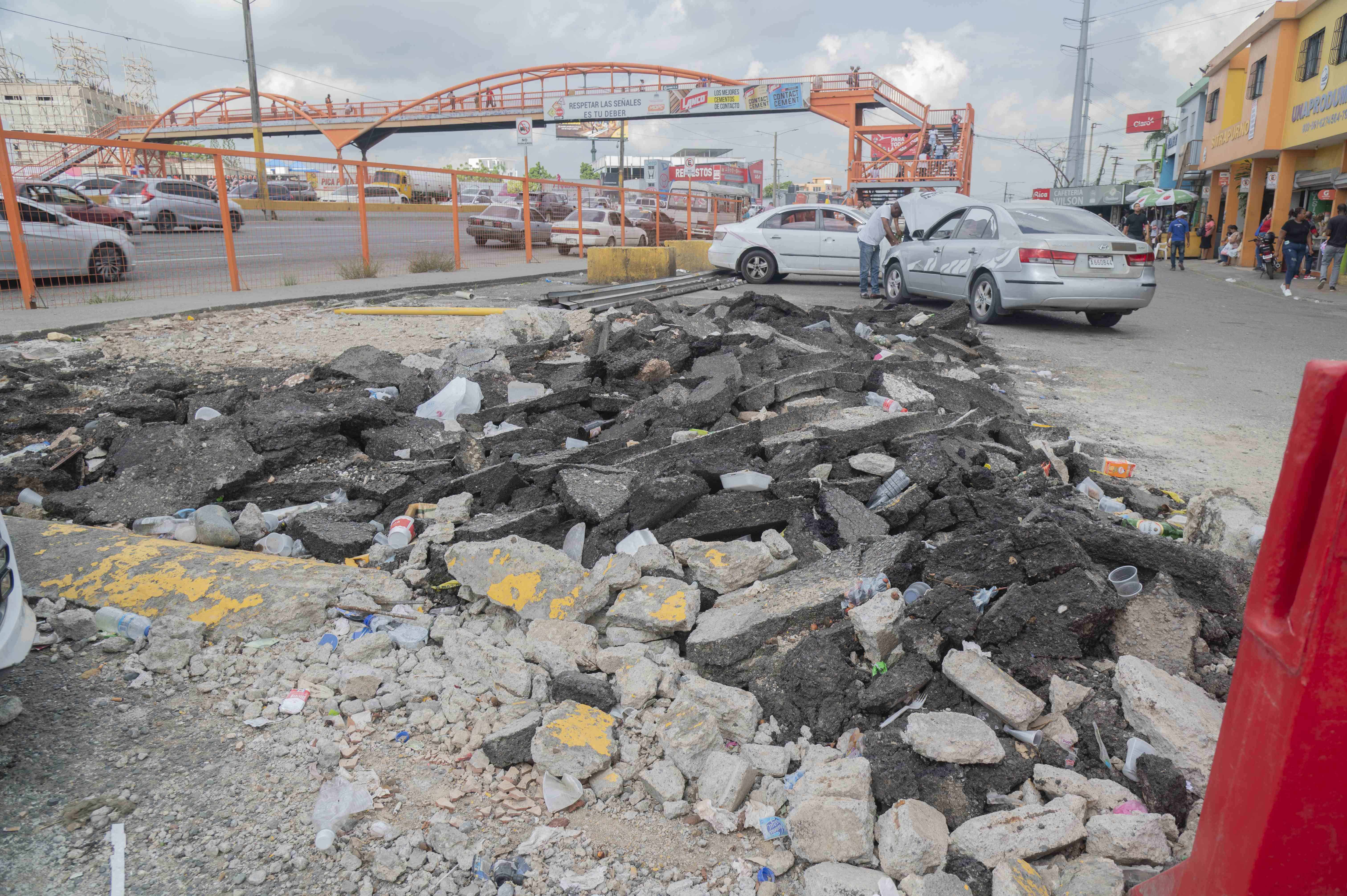 Esta parte fue desalojada para dar paso a los nuevos carriles.