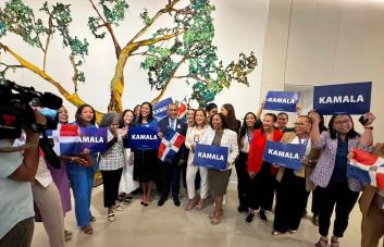 Adriano Espaillat pide a los dominicanos seguir luchando para que Kamala Harris gane las elecciones