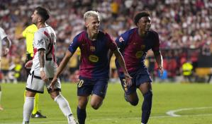 Olmo debuta con el gol de la victoria del Barcelona sobre Rayo Vallecano