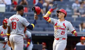 Con 5 hits de Jordan Walker y 5 producidas de Lars Nootbaar, los Cardenales vencen a Yankees