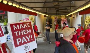 Más de 10,000 trabajadores de 25 hoteles de EE. UU. se declaran en huelga durante feriado