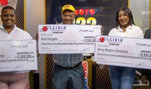 Leidsa entrega 22 millones a tres ganadores de la loto