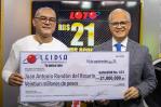 Leidsa entrega 21 millones a ganador número 473 de la loto Leidsa entrega 21 millones a ganador número 473 de la loto