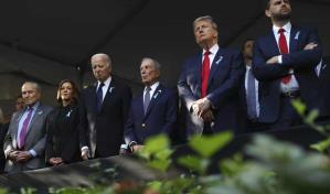 Harris y Trump se reencuentran y se saludan en el homenaje a víctimas del 11 de septiembre