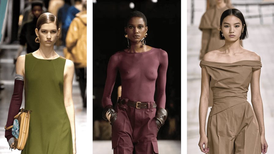 Verde oliva, burdeos y beige, los colores de moda de la temporada