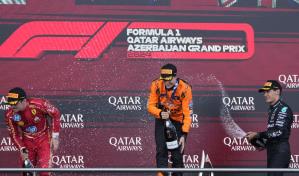 F1: Piastri gana en Bakú tras choque entre Pérez y Sainz. Colapinto suma sus primeros puntos