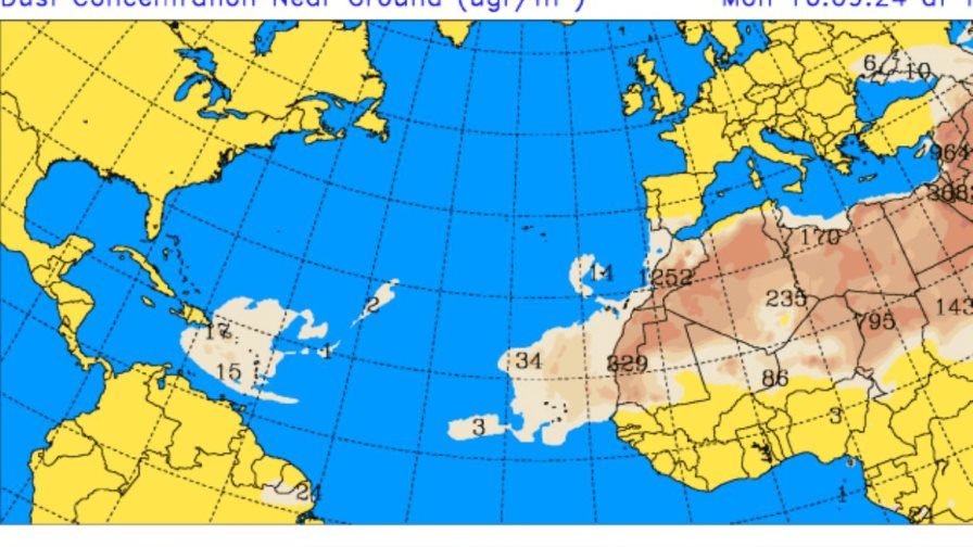 Ambiente muy caluroso en RD desde este lunes por polvo del Sahara