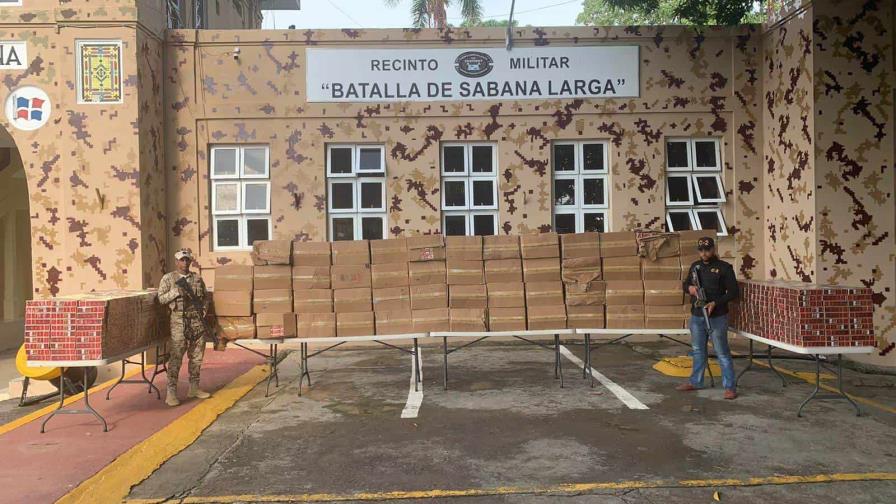 Autoridades decomisan 810 mil unidades de cigarrillos en costas de Montecristi