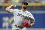 Sandy Alcántara  lanza por primera vez en prácticas de bateo desde cirugía Tommy John