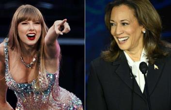 Mayoría de votantes cree que Harris se beneficia de respaldo de Taylor Swift, según sondeo