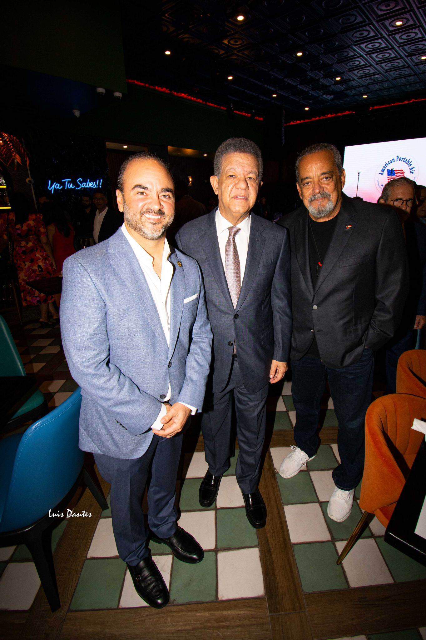 Giancarlo Beras, el expresidente Leonel Fernández y Alfonso Rodríguez.