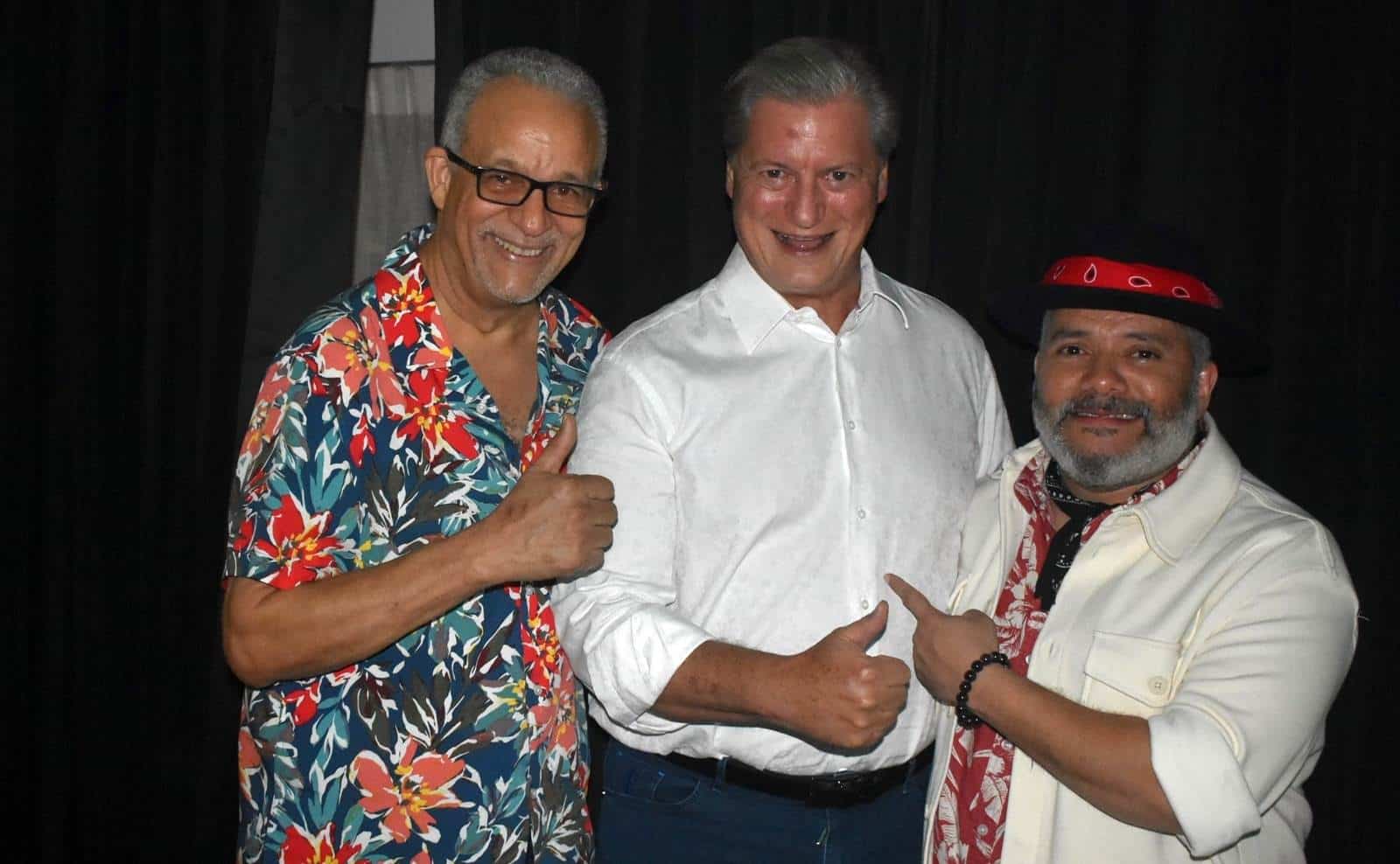 El maestro Manuel Tejada, el empresario Edmond Elías Hermida, propietario de Lungomare Bar & Grill y el cantautor Pavel Núñez.