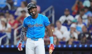 Jesús Sánchez conecta su jonrón 18 en revés de Florida ante Atlanta