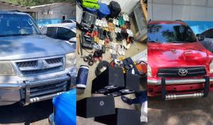 La Policía recupera dos yipetas y artículos robados durante asalto en Santiago
