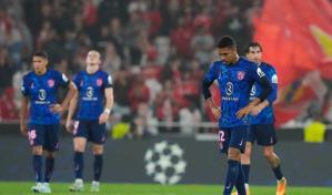 Atlético de Madrid, conmocionado tras sufrir su peor goleada en torneos europeos desde 2021