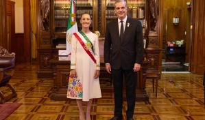 Abinader se reúne con la nueva presidenta de México y hablan sobre las relaciones diplomáticas