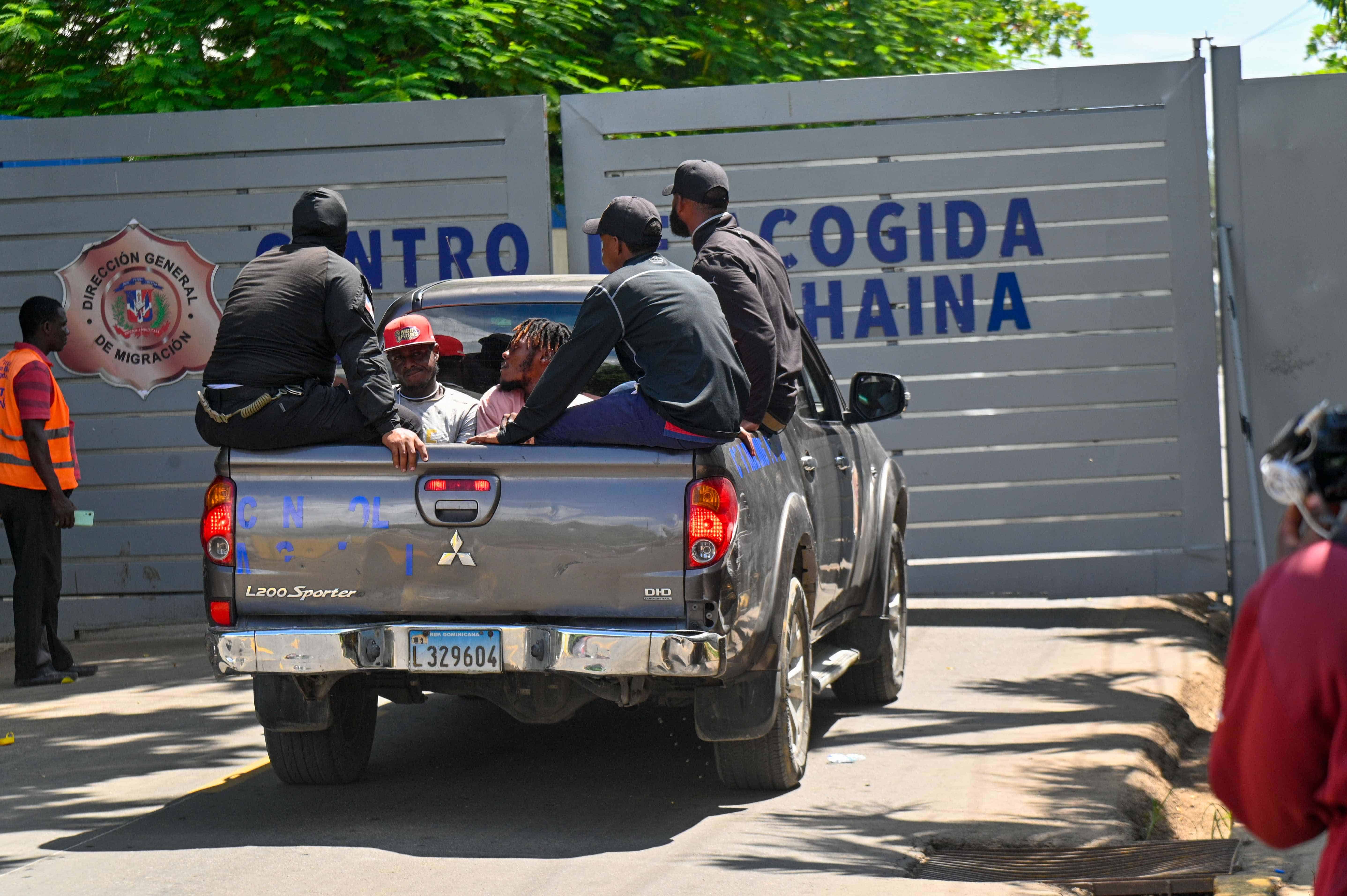 Camión con migrantes. 