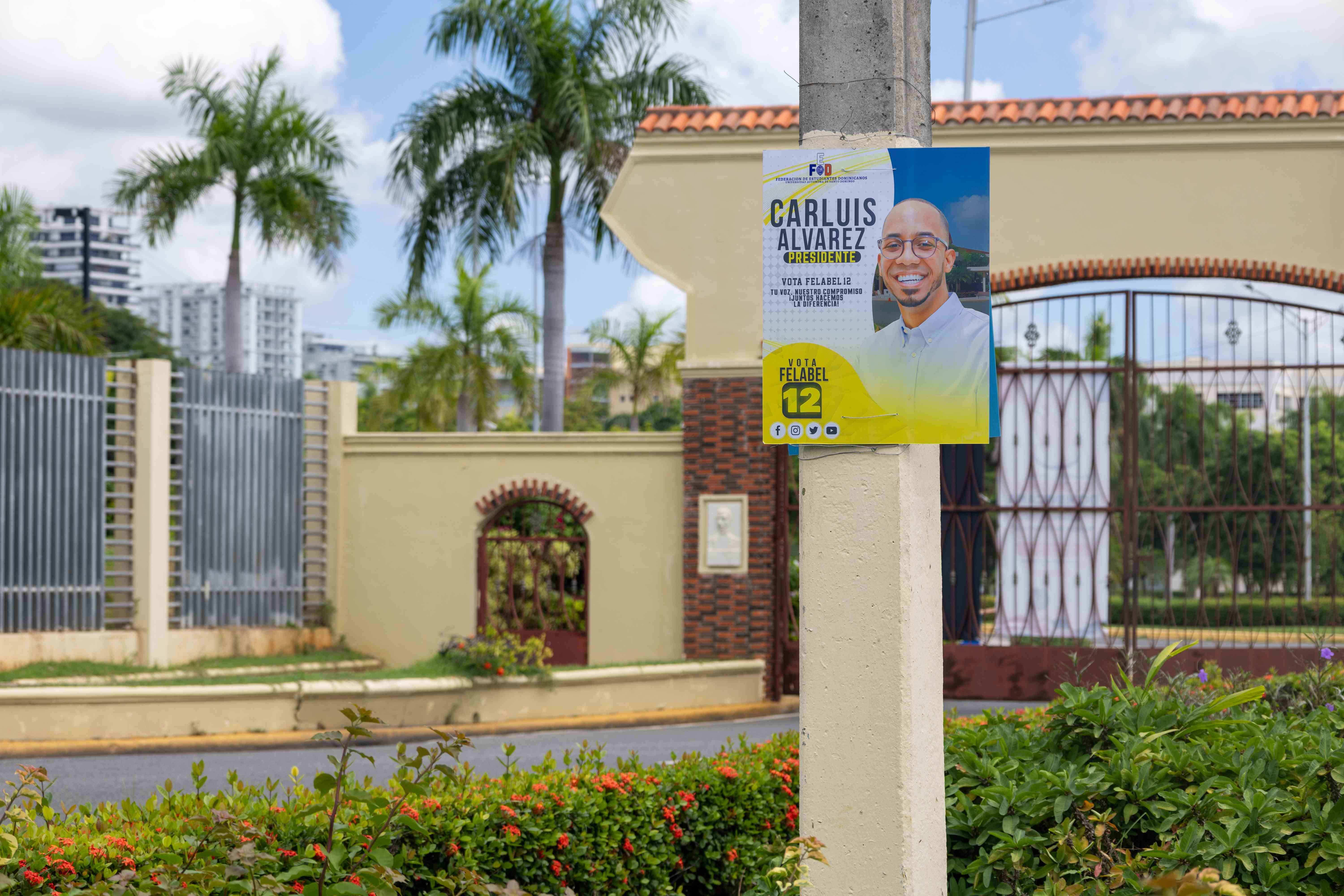 Afiche de un candidato a la presidencia de la FED.