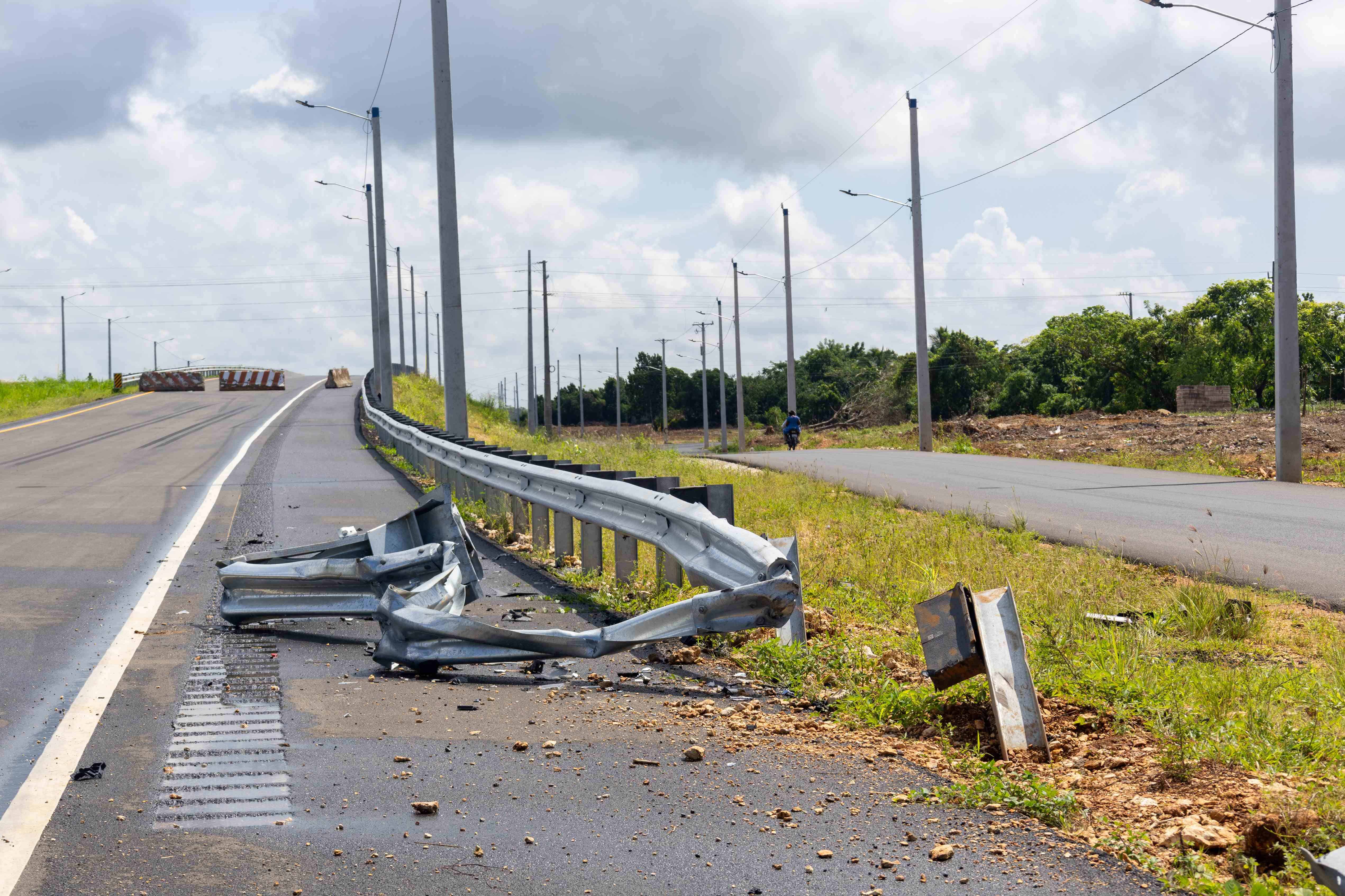 Todavía la avendia no está terminada y ya ocurren accidentes como este.