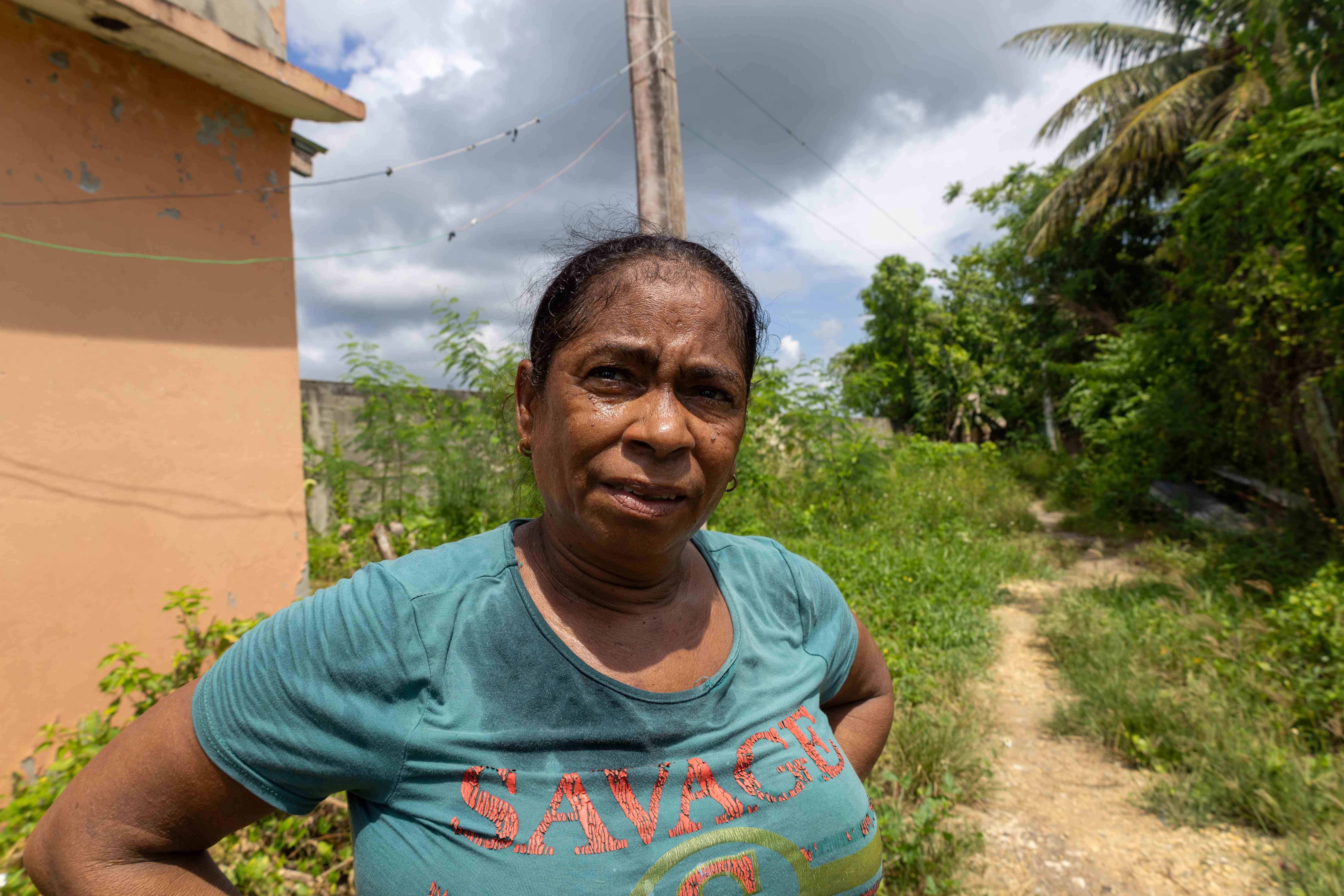 Marìa Altagracia Medina, afectada.