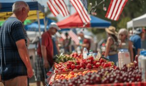 Los mercados de agricultores de EE.UU., escenarios de la pugna electoral lejos de los focos