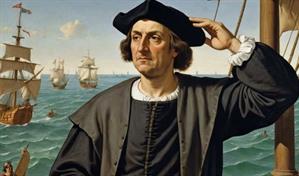 Activistas lanzan pintura roja a cuadro de Cristóbal Colón en protesta por el "Día de la Hispanidad"