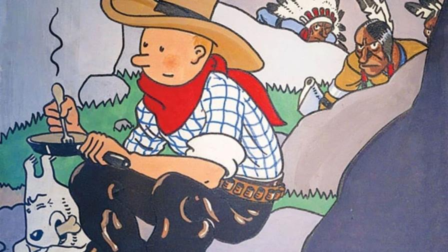 Un ejemplar de Tintin en Amérique dedicado por Hergé, vendido por 191.145 euros en París