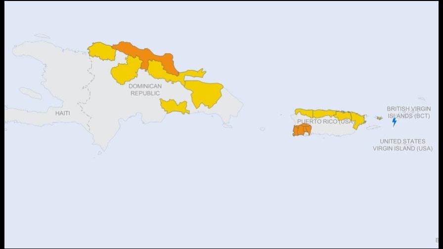 Indomet emite alerta por fuertes lluvias en el Distrito Nacional y varias provincias