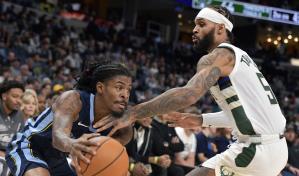 Con triple doble, Morant gu&iacute;a a Grizzlies a victoria sobre Bucks inoperantes