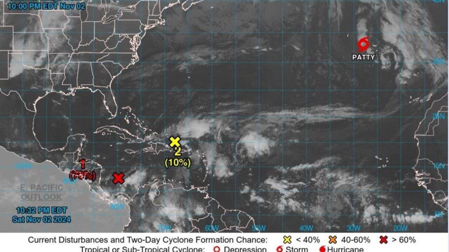 Prevén sistema ubicado al suroeste del mar Caribe se convierta en depresión tropical