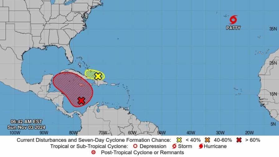 Lluvias continuarán este domingo por zona de baja presión ubicada en el norte del país