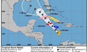 Depresión tropical se convierte en la tormenta Rafael