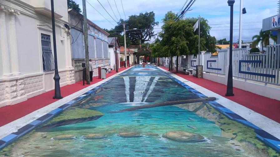 Vandalizan calle Tridimensional en Moca