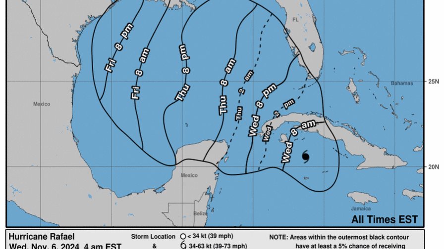 Cuba decreta la fase de alarma para provincias del oeste y el centro por huracán Rafael