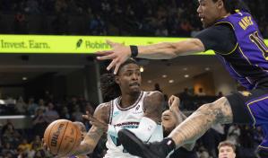 Morant, Wells y Jackson Jr. aportan 20 puntos cada uno y Grizzlies vencen a Lakers