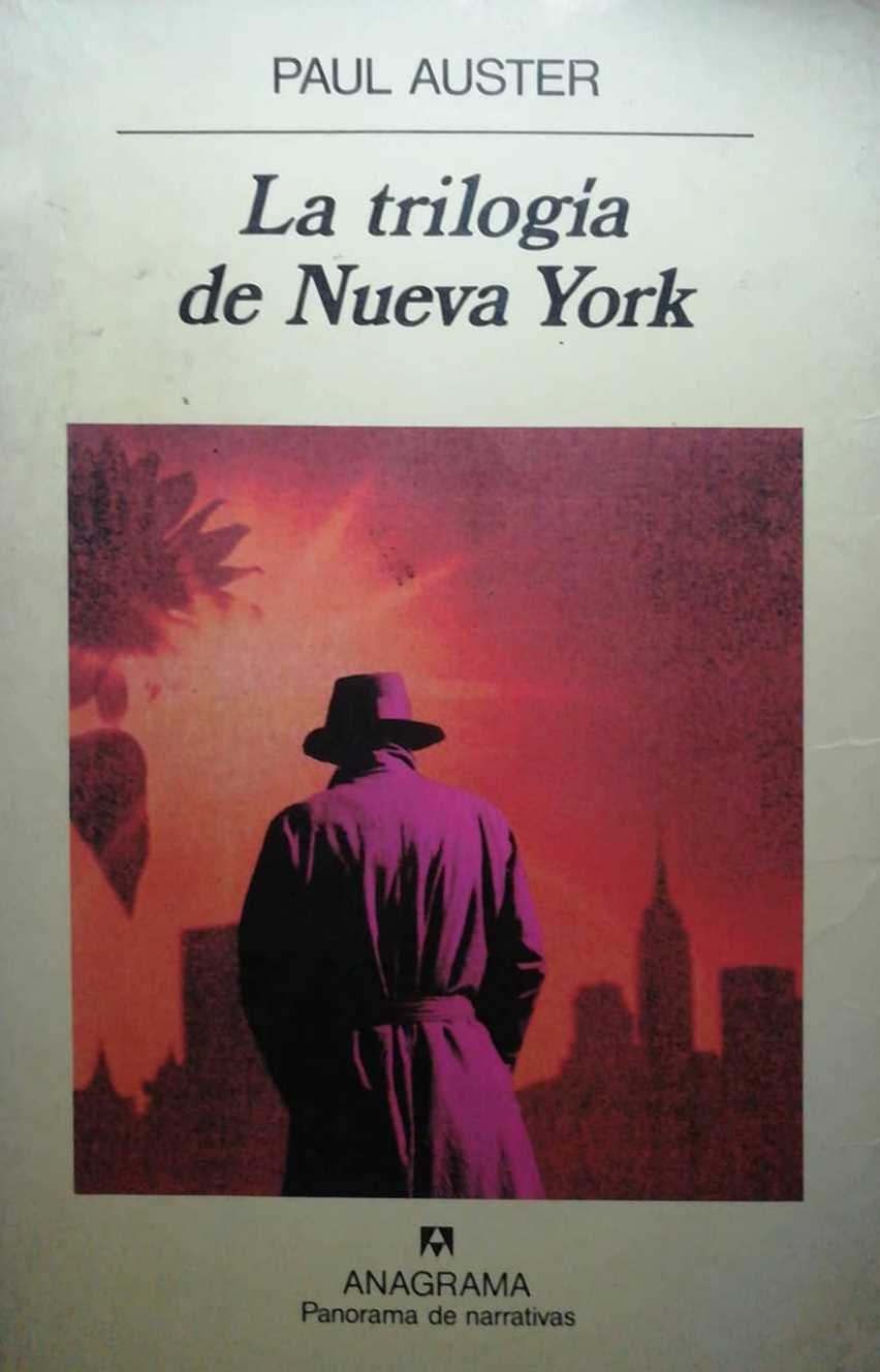 Paul Auster, Anagrama, 1996, 344 págs. Novela conformada por tres relatos que pueden leerse individualmente: Ciudad de cristal, Fantasmas, y La habitación cerrada. El libro que le valió ser considerado uno de los más grandes autores de la nueva narrativa norteamericana.