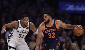 Towns anota 32 en victoria de los Knicks ante unos Bucks en apuros