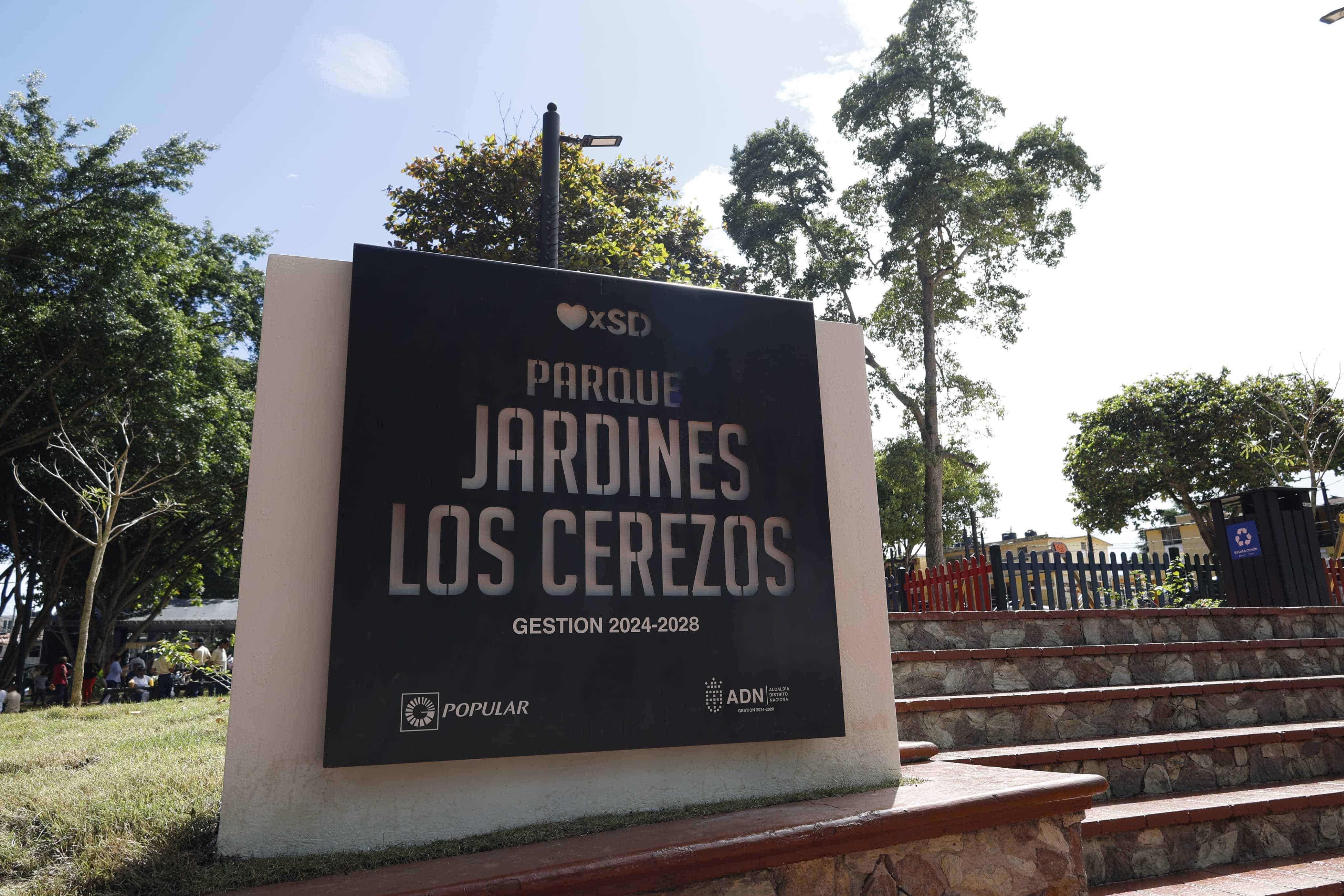 El remozado parque Jardines Los Cerezos, en Los Jardines del Norte 