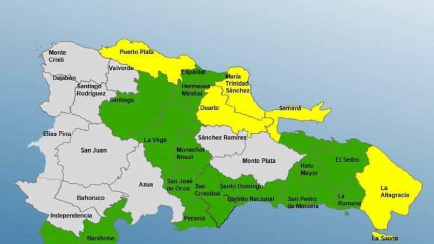 COE descontinúa avisos meteorológicos para cuatro provincias y aumenta a 16 en alerta verde