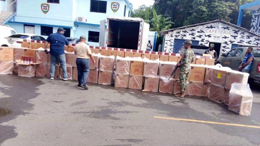 El Ejército de RD decomisa camión con cargamento de cigarrillos ilegales